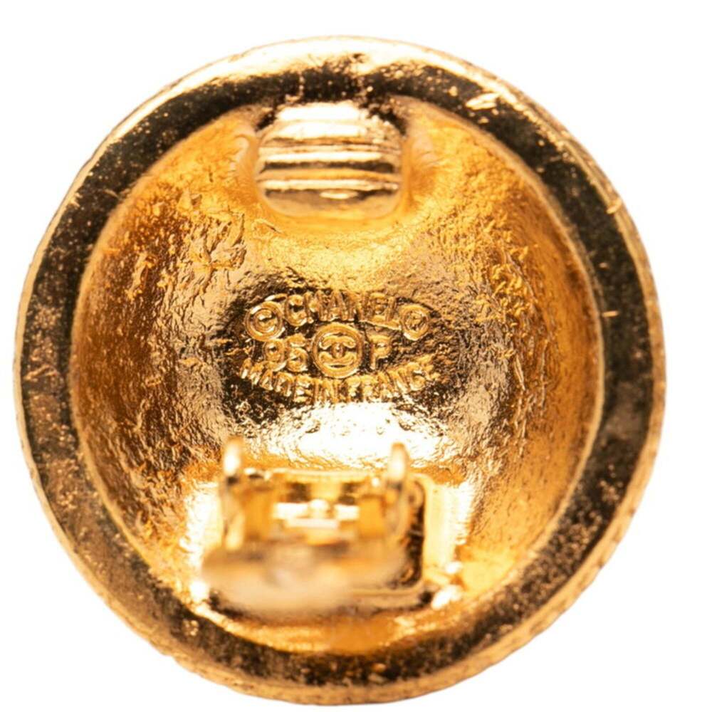 CHANEL Authentic Vintage Gold Logo Earrings - Picture 3 of 3